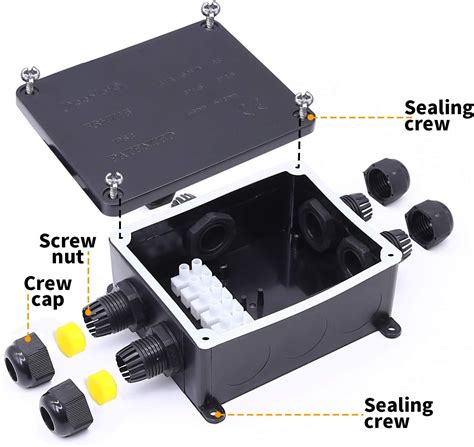 outdoor junction boxes black medium|black waterproof junction box.